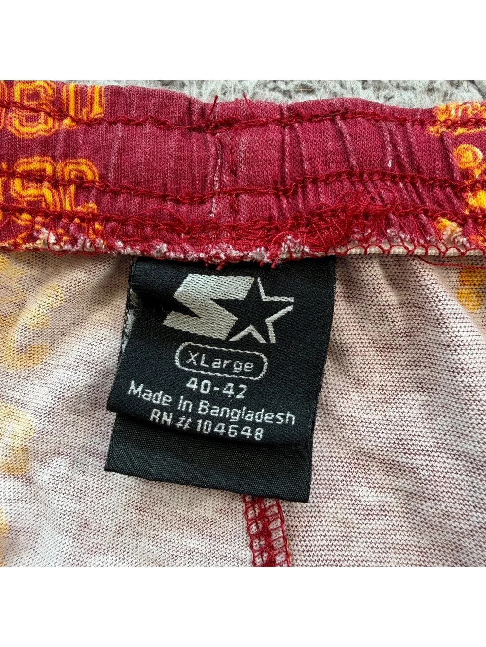 Vintage 90s Starter USC Trojans All Over Print Pajama Lounge Pants XL 40-42 NCAA